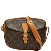 ルイ ヴィトン モノグラム ジュヌフィーユMM 斜め掛け ショルダーバッグ M51226 ブラウン PVC レザー レディース LOUIS VUITTON 【中古】